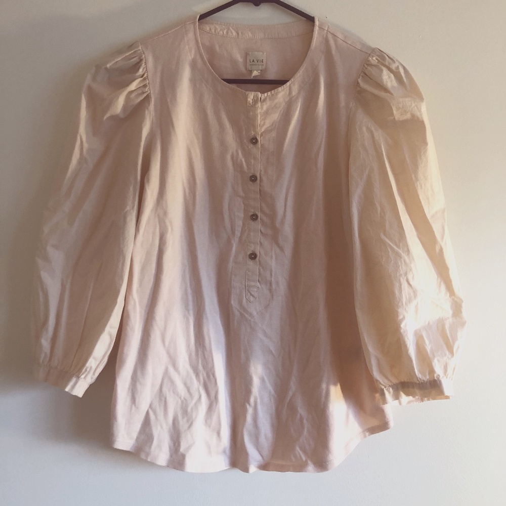 Blush Pink La Vie Rebecca Taylor Blouse